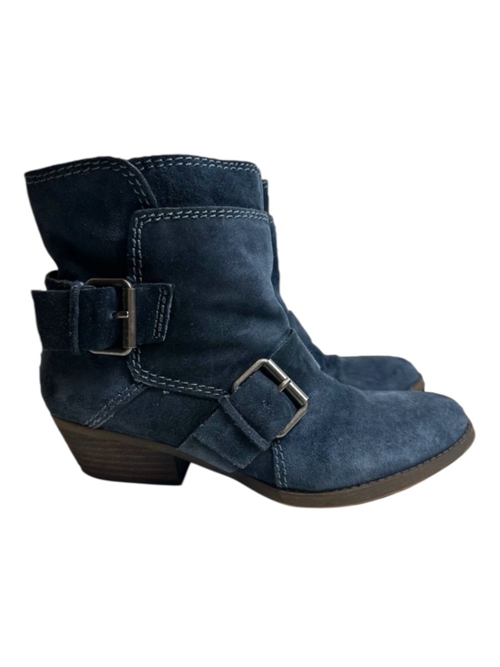 Nine West Vintage America Blue Suede Vasabady Ankle Boots